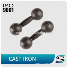 Black paint cast iron grip dumbbells